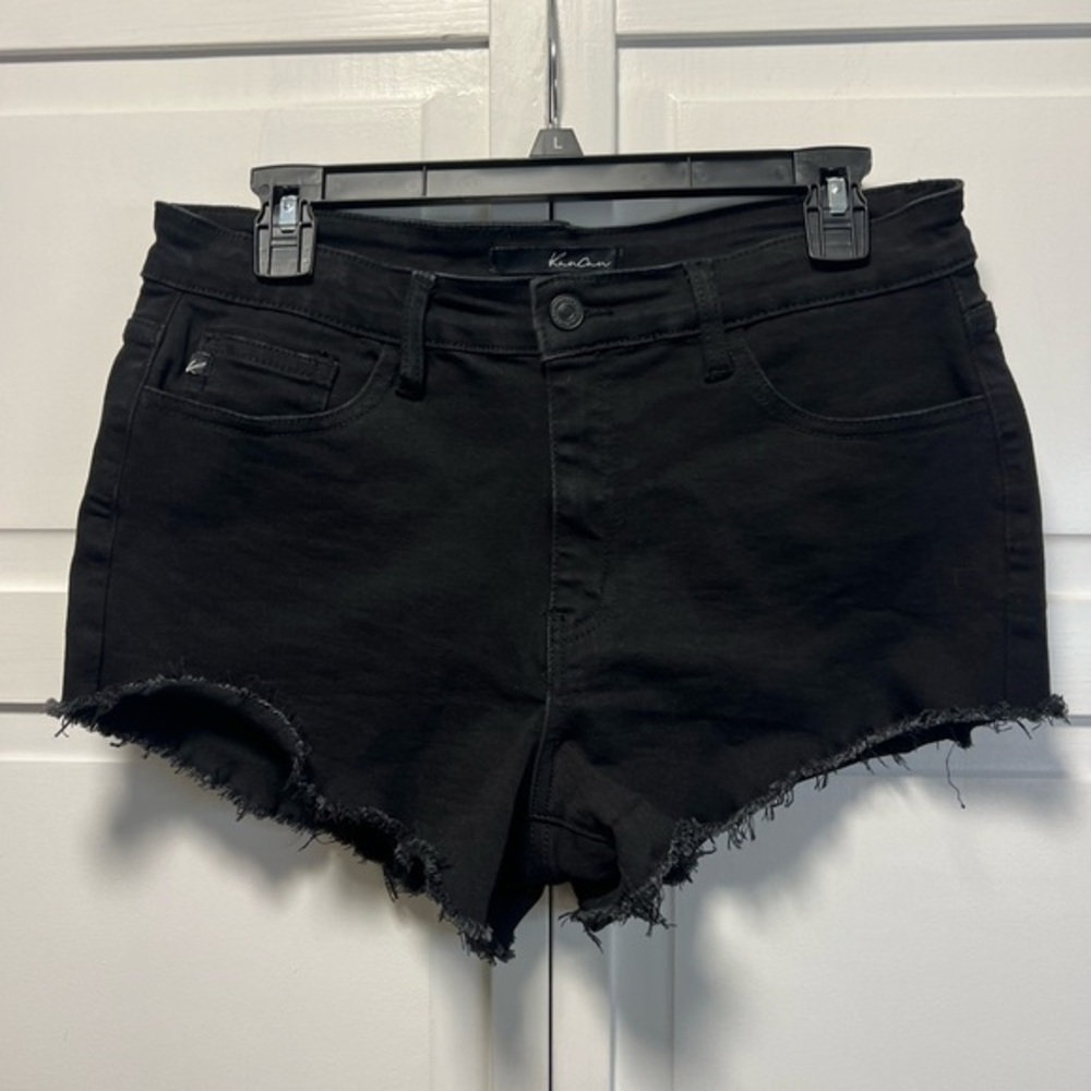 KanCan Estilo Cut Off Jean Shorts With Raw Hem Size Women’s 29 Color Black